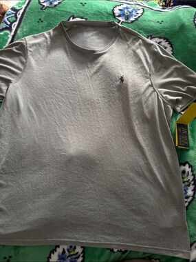 Polo by Ralph Lauren Short-Sleeve Crewneck Tee in Gray  performance material